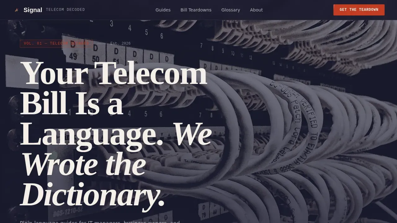 Insider Telecom Education Landing Page Template