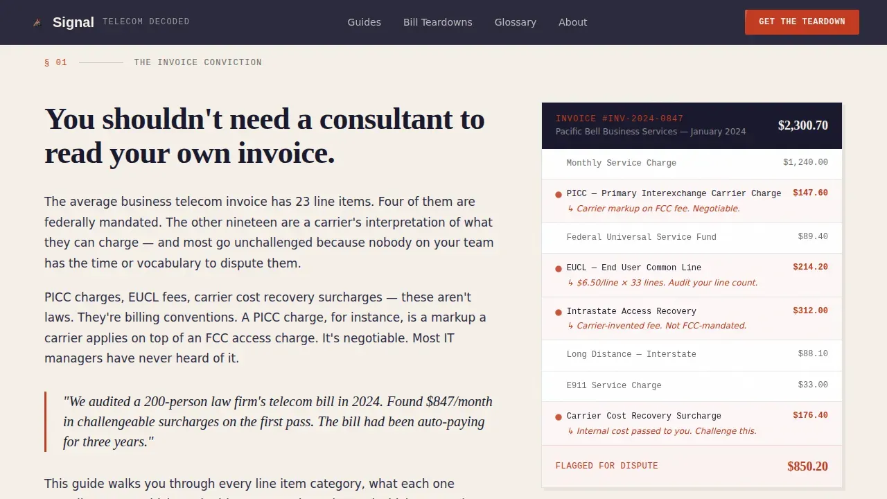 Insider Telecom Education Landing Page Template