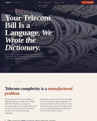 Insider Telecom Education Landing Page Template