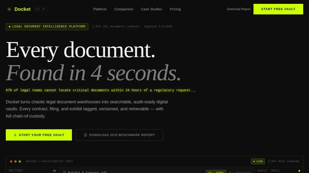 Compliant Legal Filing Landing Page Template