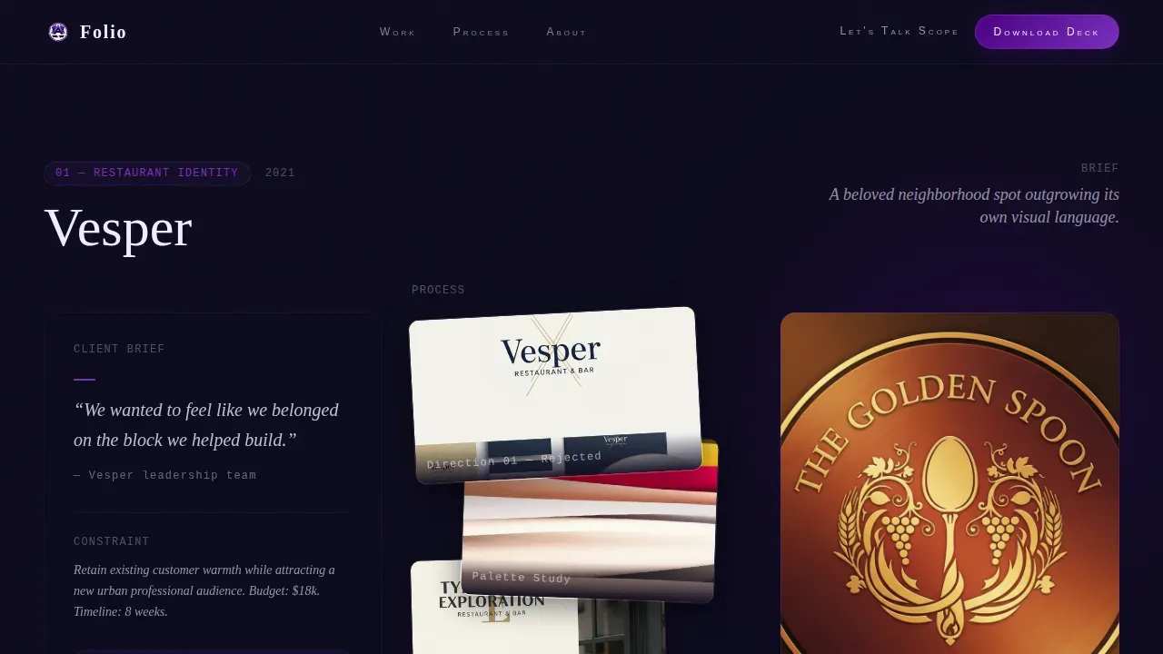 Professional Design Studio Landing Page Template