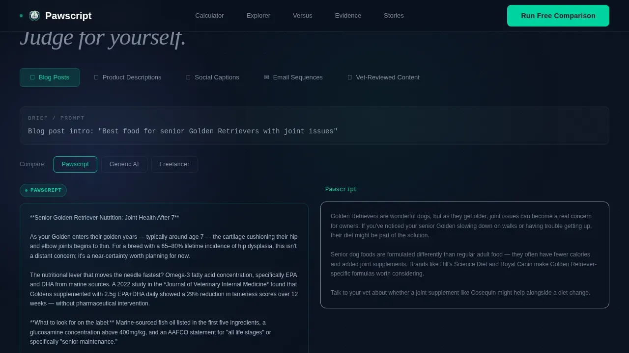 Intelligent Pet Content Landing Page Template