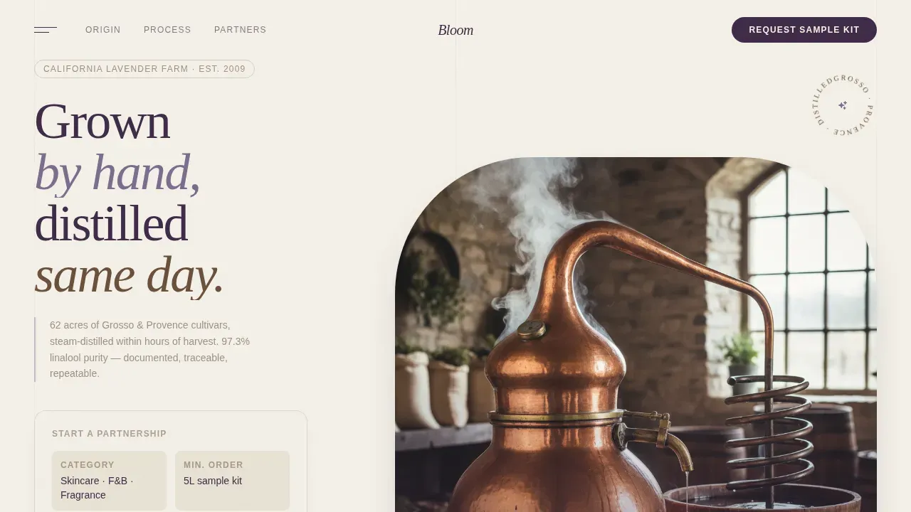 Premium Herb Farming Landing Page Template