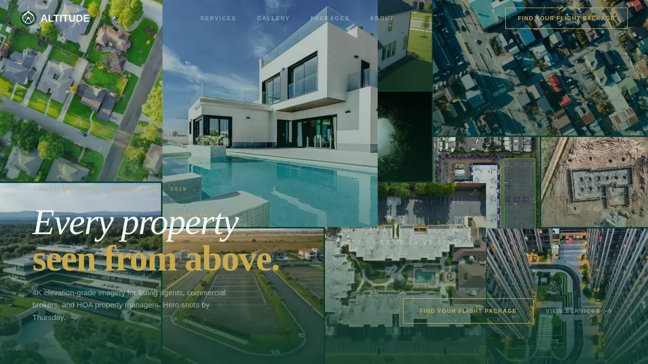 Expert Aerial Videography Landing Page Template