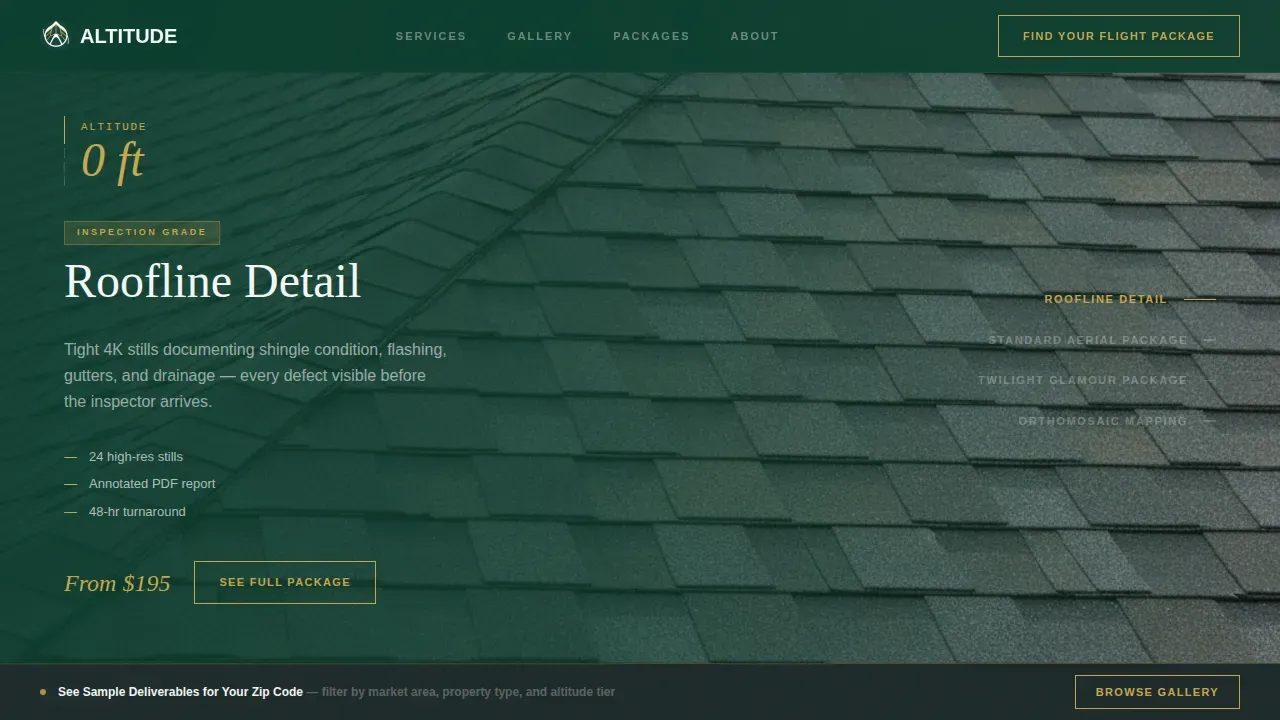 Expert Aerial Videography Landing Page Template