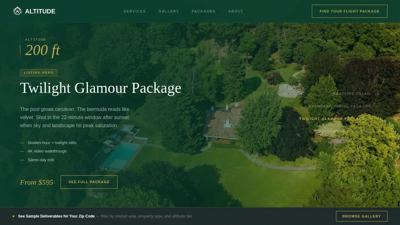 Expert Aerial Videography Landing Page Template