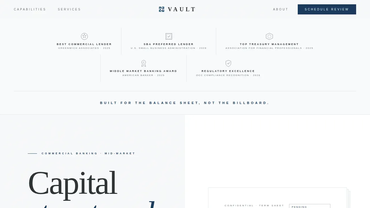 Premium Banking Solutions Landing Page Template