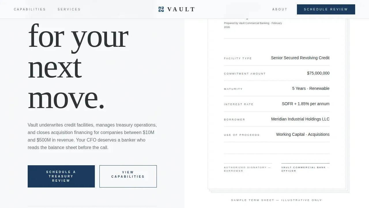 Premium Banking Solutions Landing Page Template