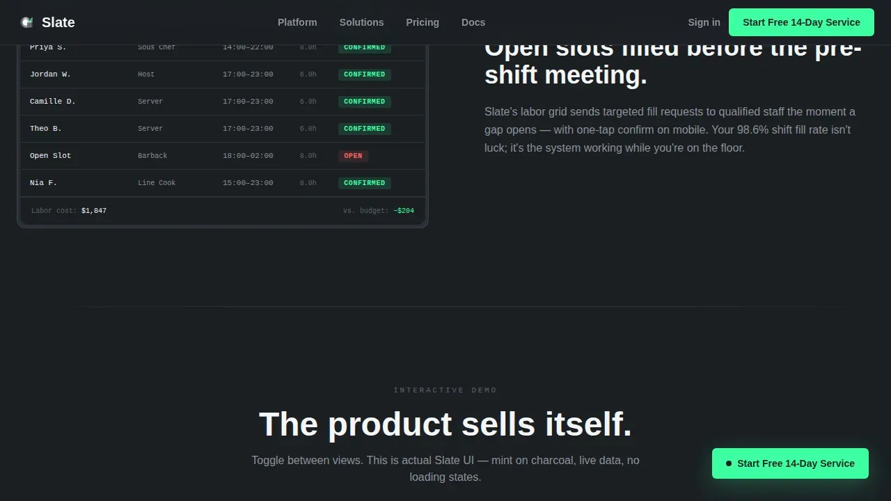 Data-Driven Restaurant Booking Landing Page Template