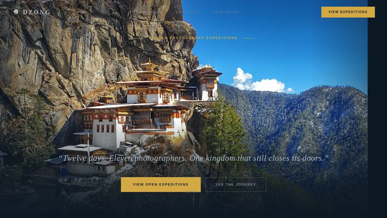Breathtaking Mountain Photography Landing Page Template