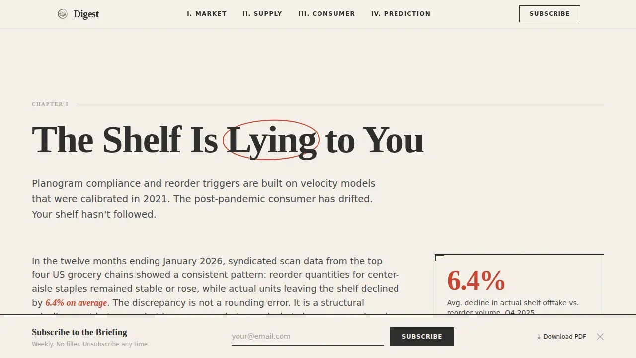 Authoritative Culinary Industry Report Landing Page Template