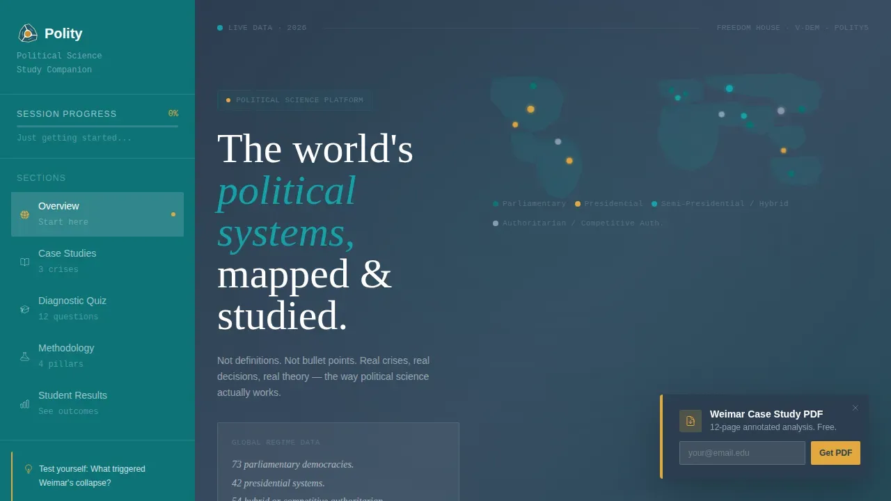 Comprehensive Government Study Guide Landing Page Template