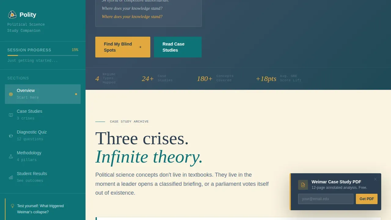 Comprehensive Government Study Guide Landing Page Template