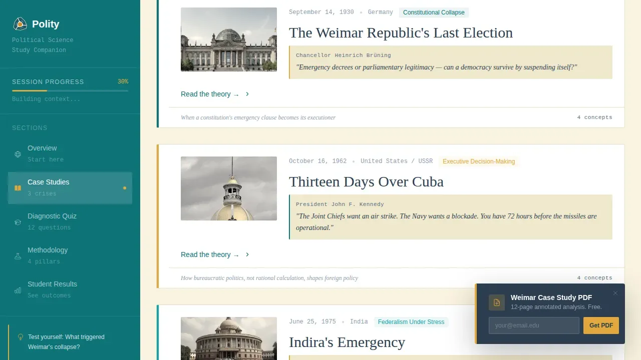 Comprehensive Government Study Guide Landing Page Template