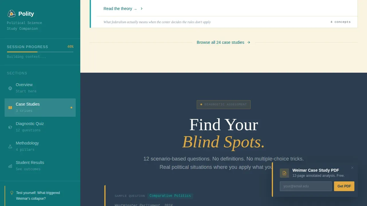 Comprehensive Government Study Guide Landing Page Template