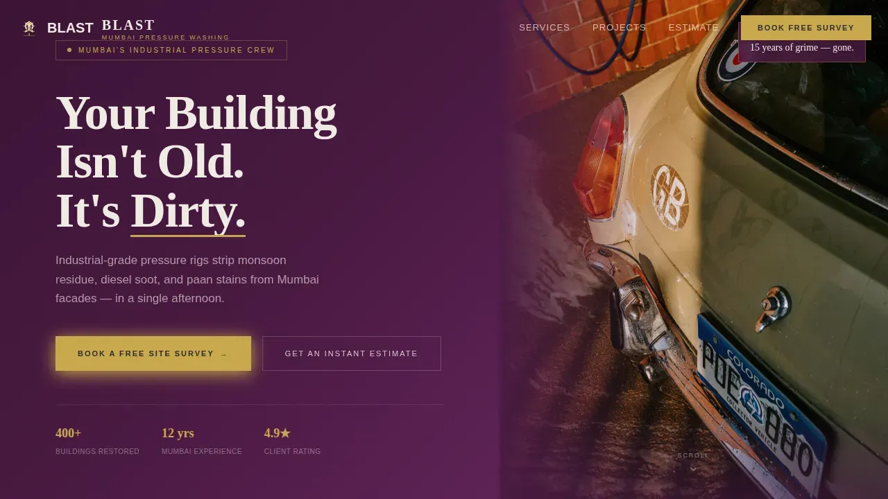 Professional Surface Cleaning Landing Page Template
