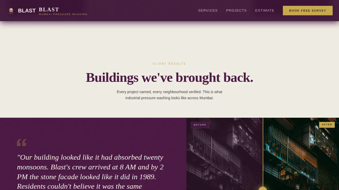 Professional Surface Cleaning Landing Page Template