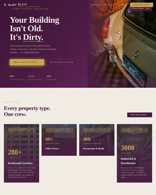 Professional Surface Cleaning Landing Page Template