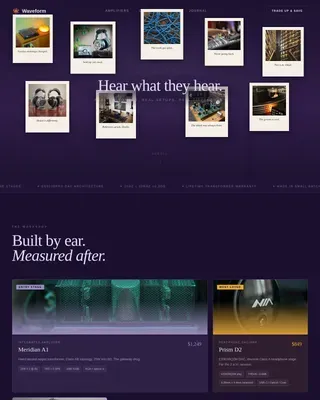 Vintage Hi-Fi Audio Equipment Landing Page Template