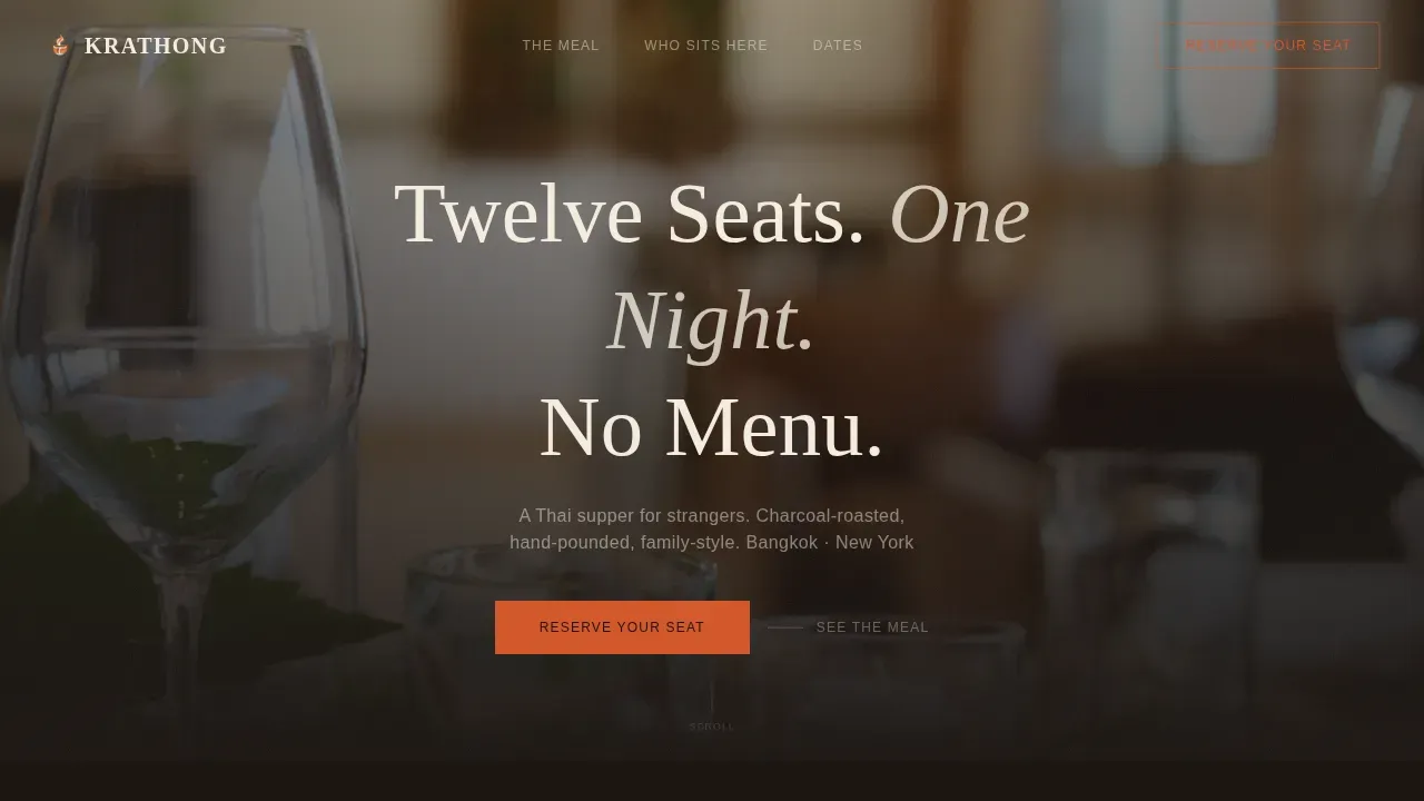 Upscale Supper Club Booking Landing Page Template