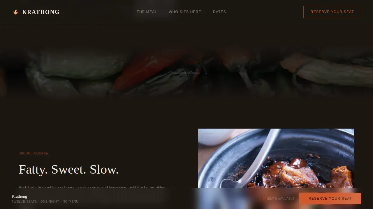 Upscale Supper Club Booking Landing Page Template
