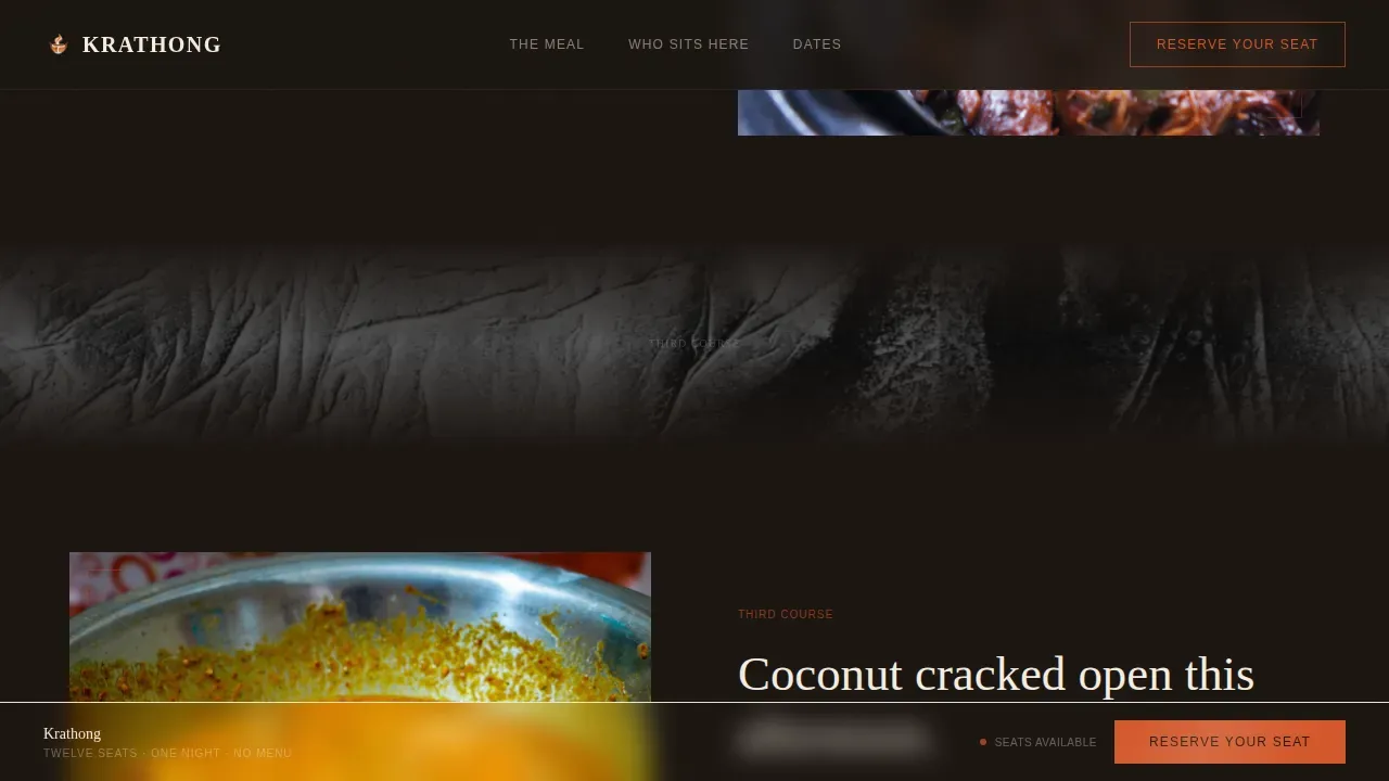 Upscale Supper Club Booking Landing Page Template
