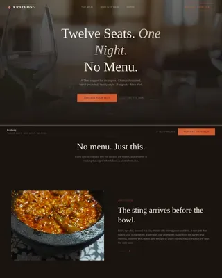Upscale Supper Club Booking Landing Page Template
