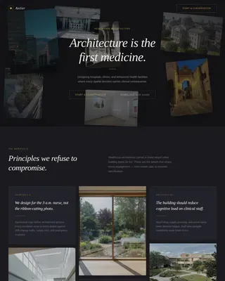 Wellness-Focused Healthcare Design Landing Page Template