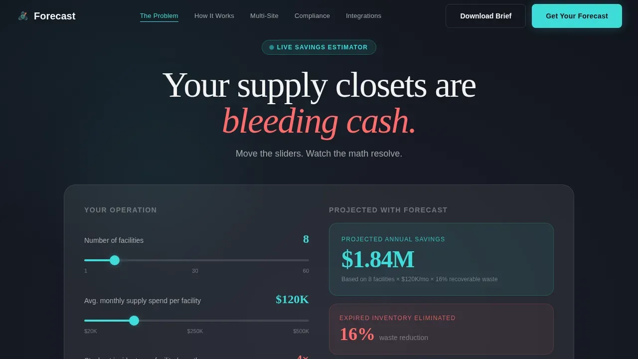 Intelligent Stock Optimization Landing Page Template