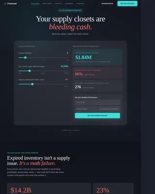 Intelligent Stock Optimization Landing Page Template