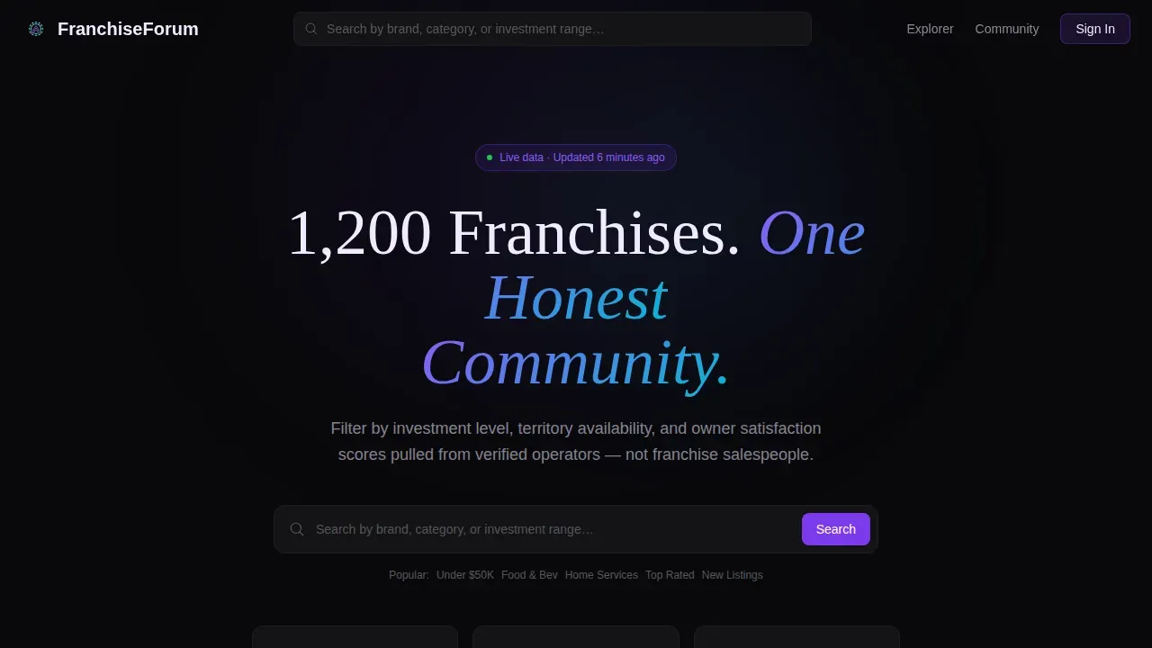 Franchise Digital Presence Professional Website Template
