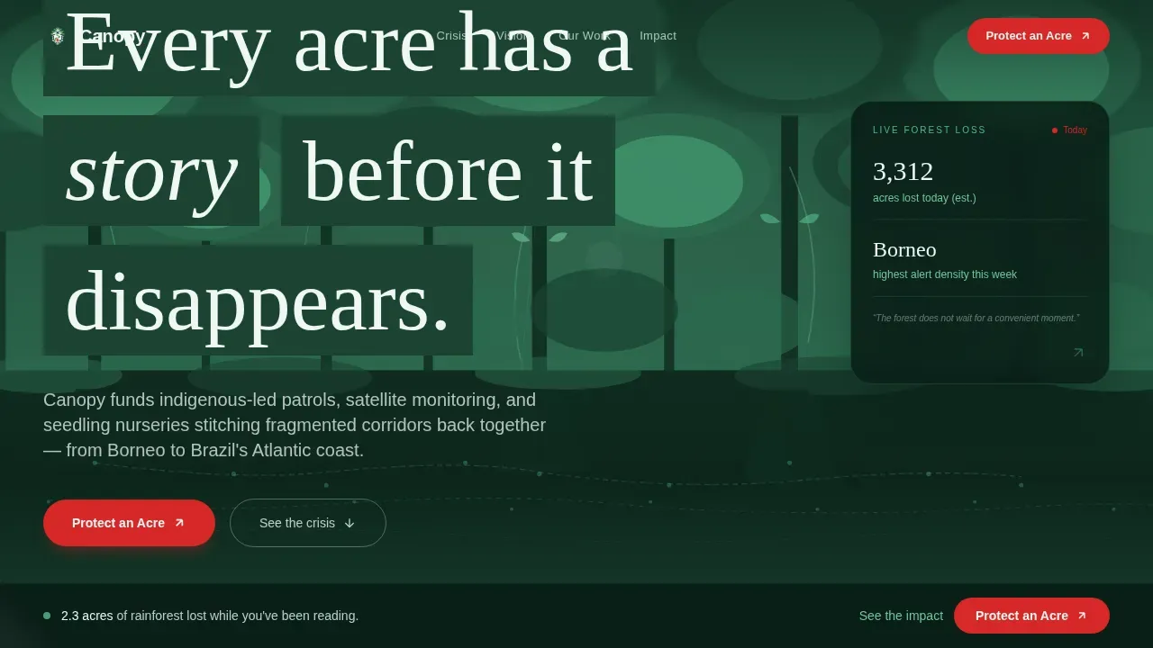Visionary Conservation Fundraising Landing Page Template