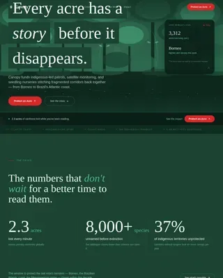 Visionary Conservation Fundraising Landing Page Template