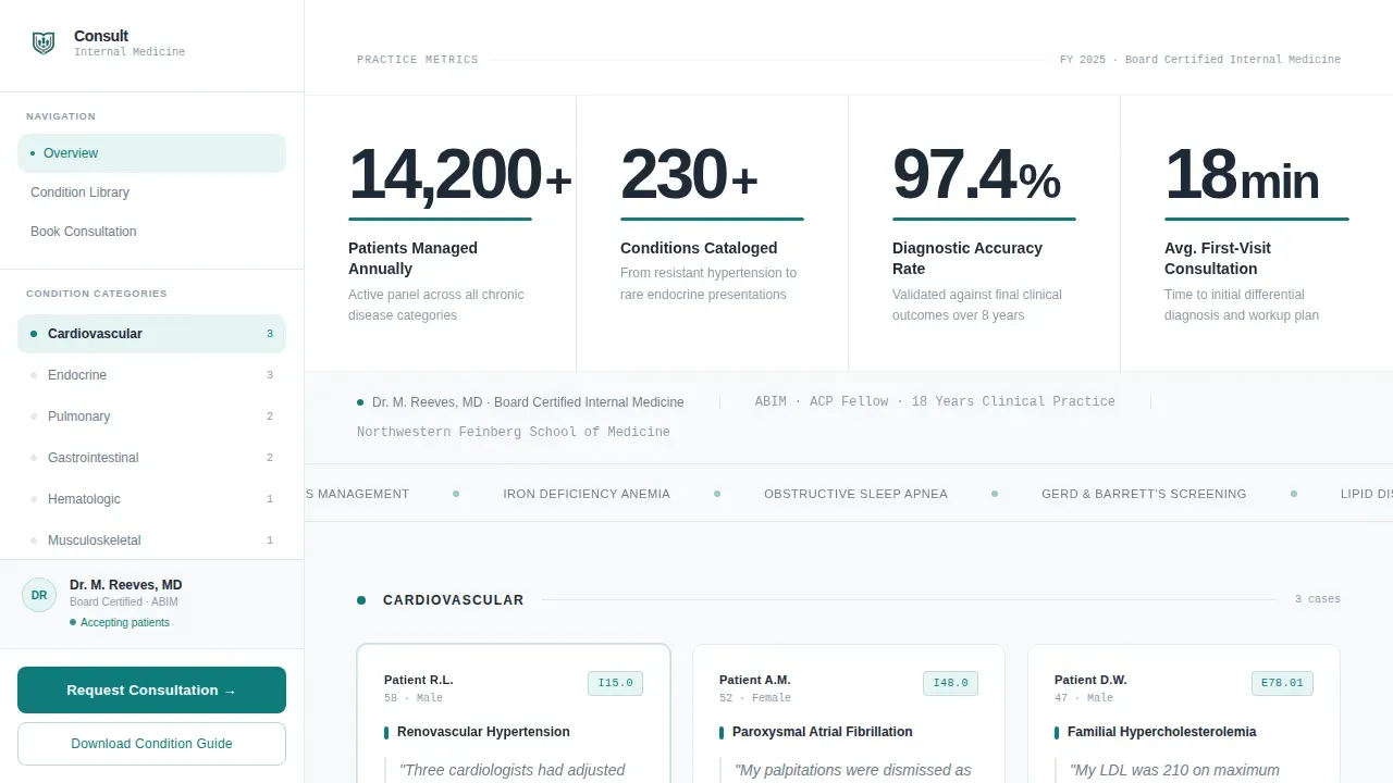 Expert Physician Symptom Library Landing Page Template