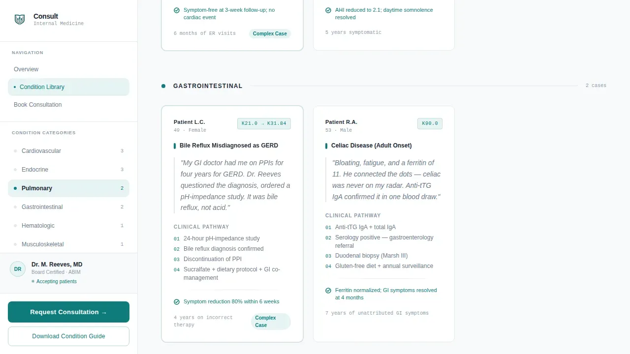 Expert Physician Symptom Library Landing Page Template