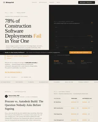Construction Technology Consultant Landing Page Template