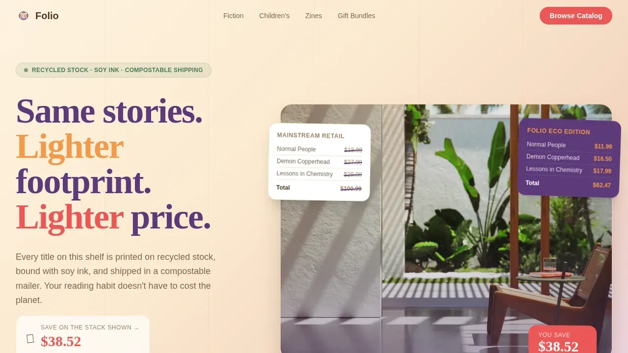 Eco-Friendly Booking Website Template