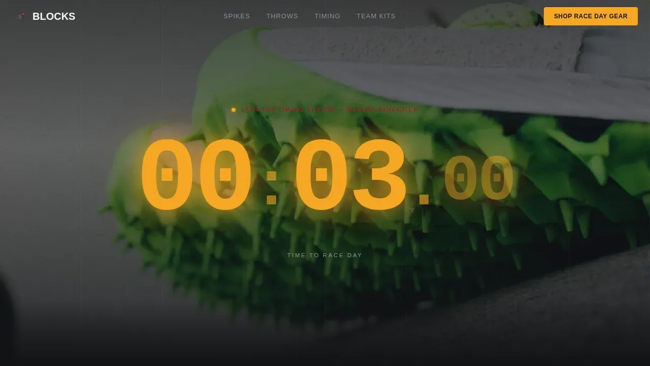 Competition Edge Track And Field Equipment Landing Page Template
