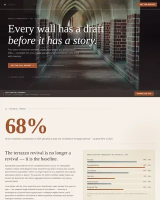 Heritage Craft Architecture Blog Landing Page Template
