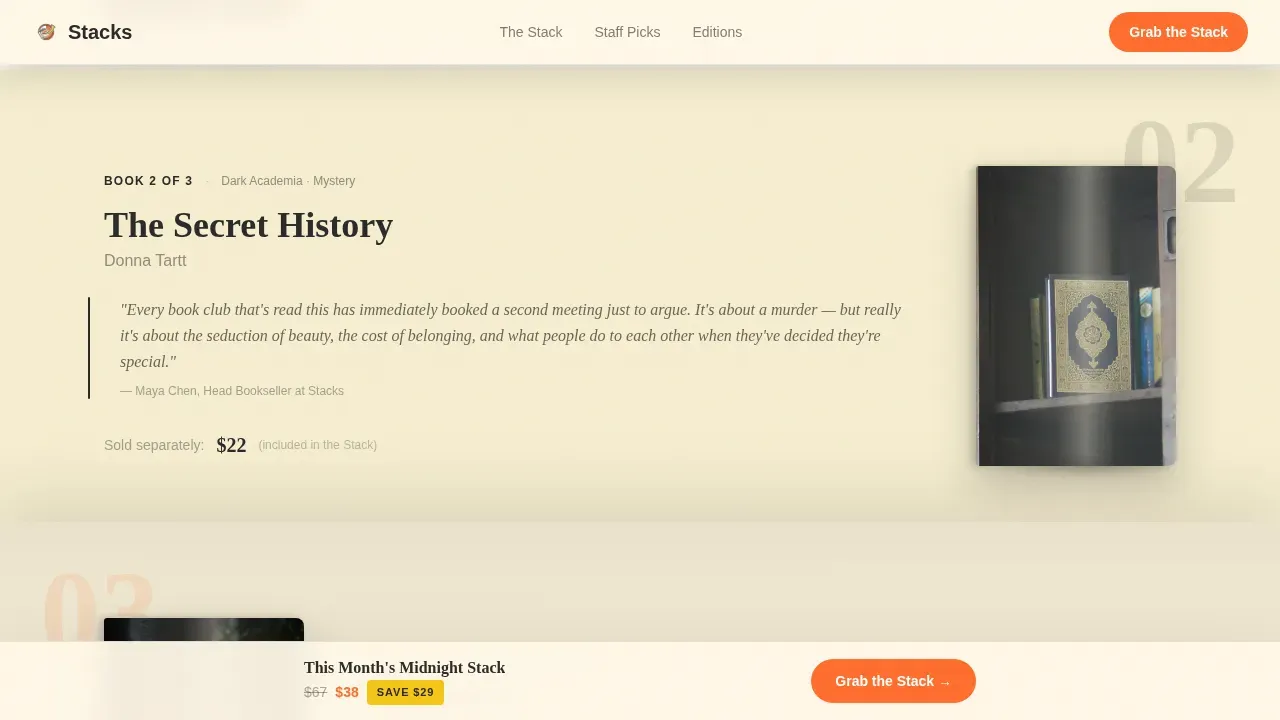 Neo-Retro Virtual Bookstore Bundle Landing Page Template
