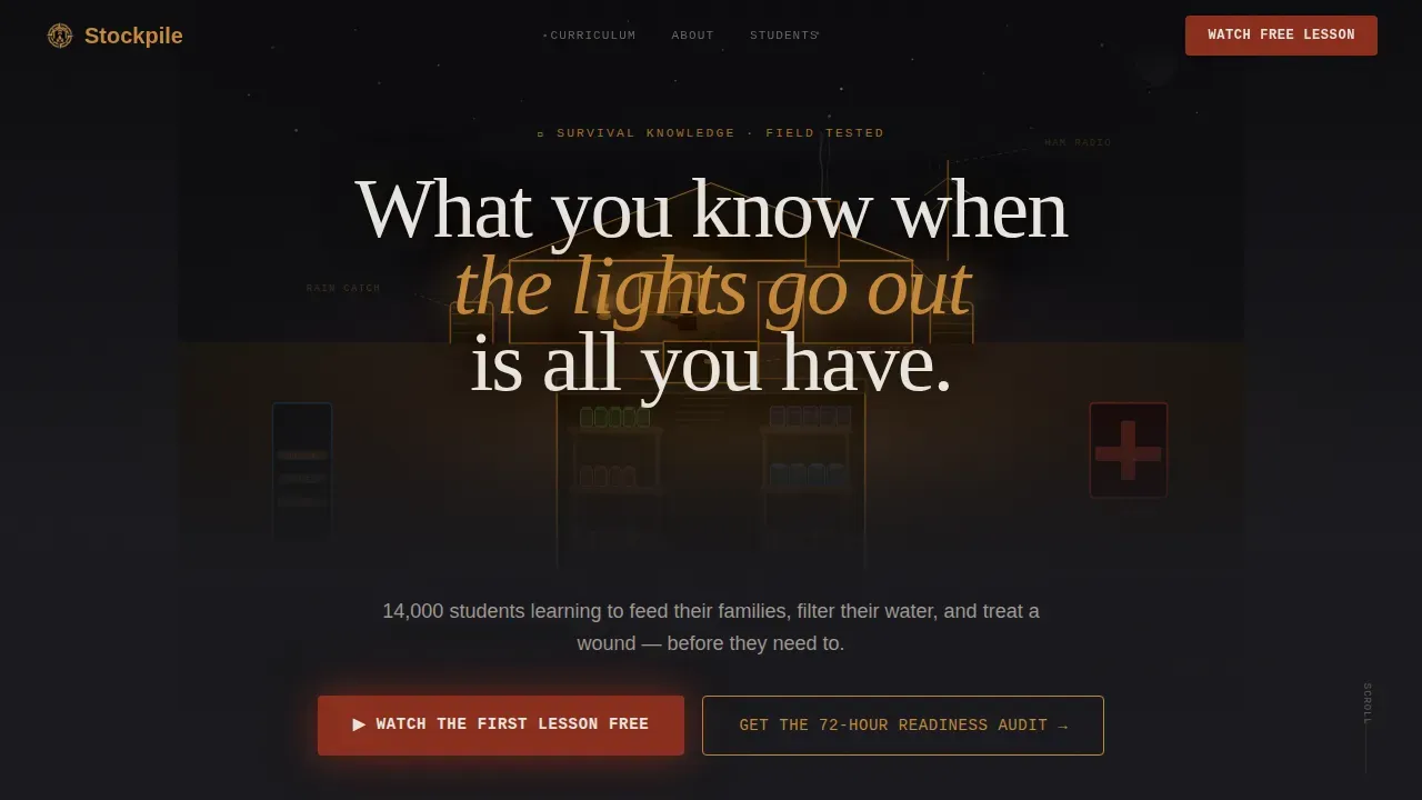 Survival Skills Course Landing Page Template