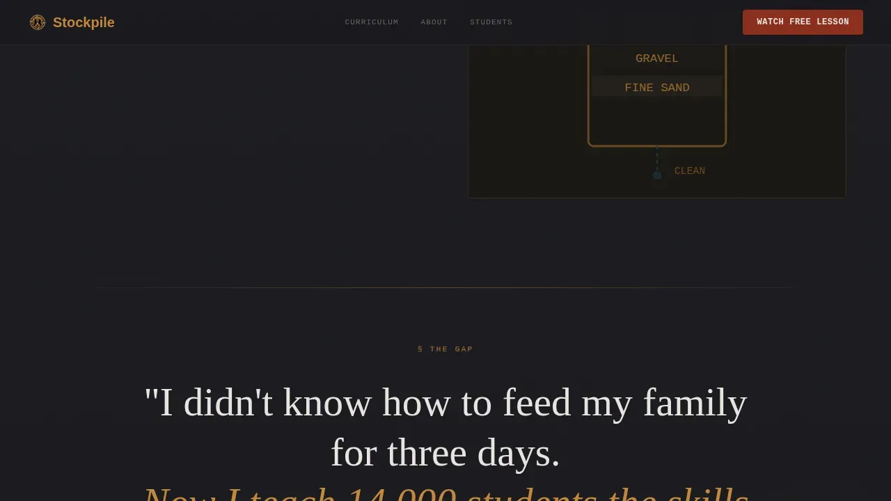 Survival Skills Course Landing Page Template