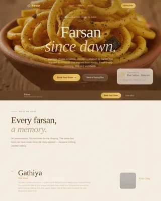 Handcrafted Gujarati Snacks Booking Landing Page Template