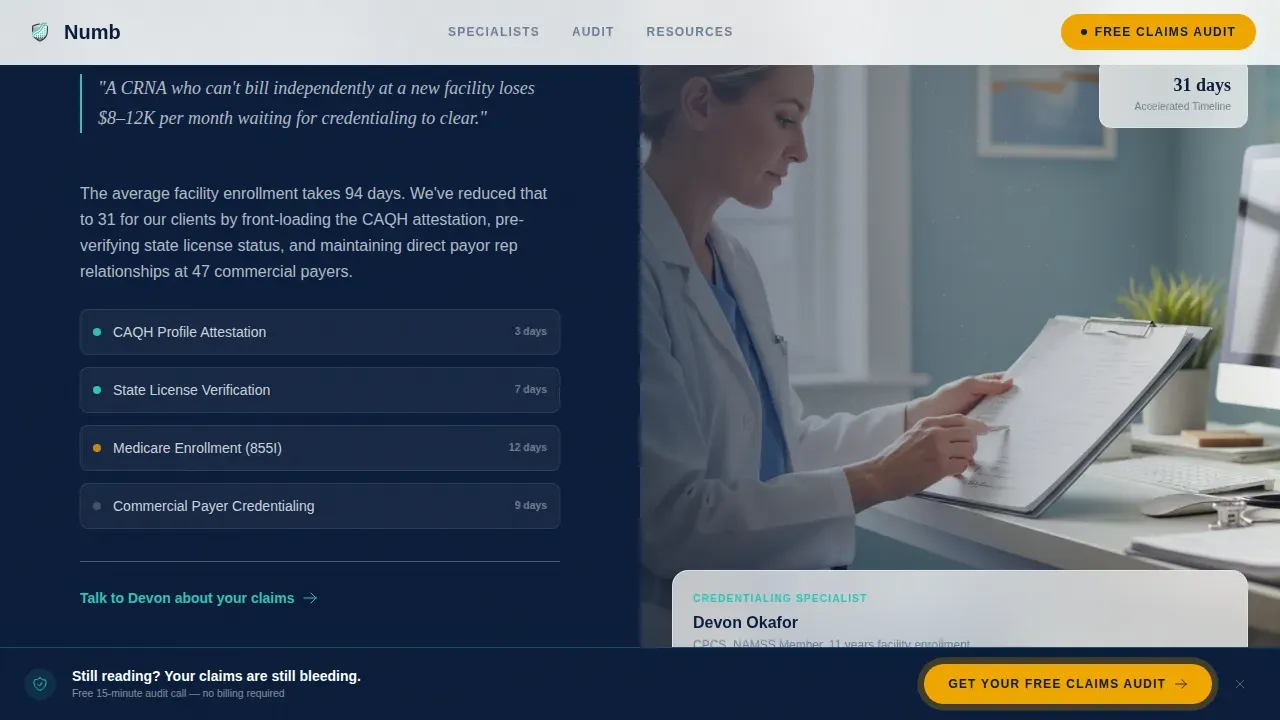 Anesthesiologist Cost Calculator Website Template