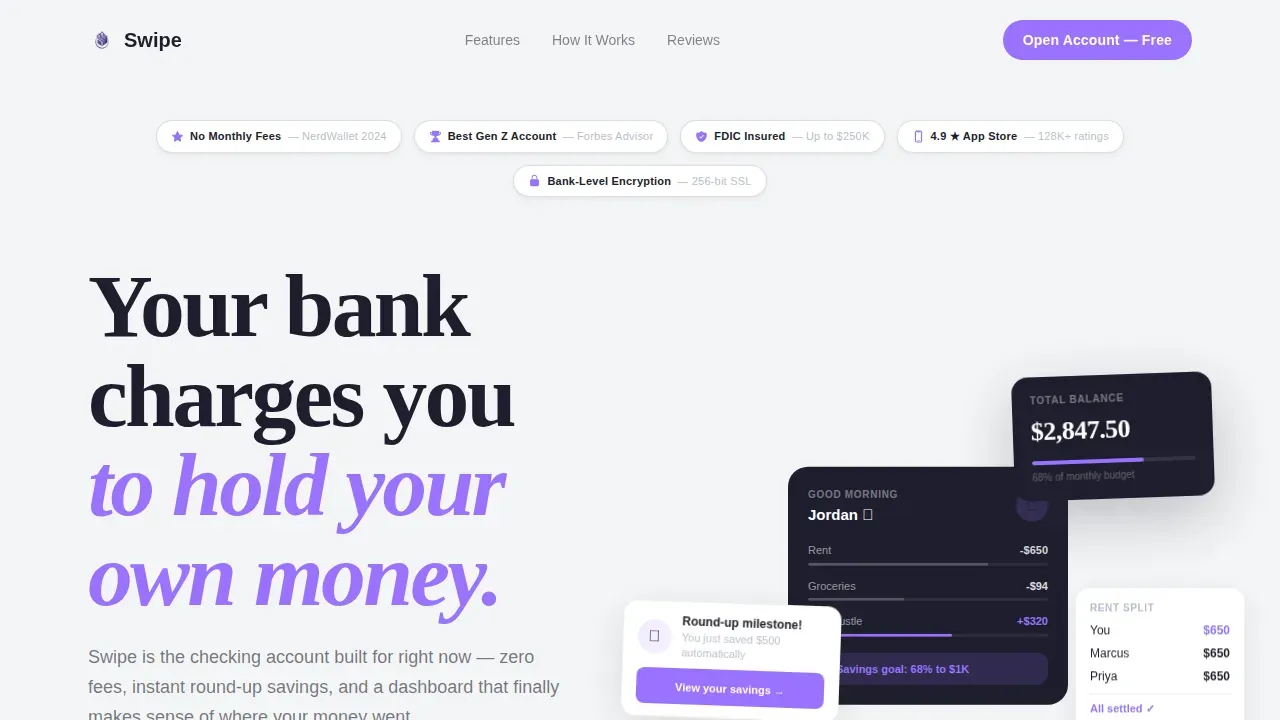 Millennial Banking Guide Landing Page Template