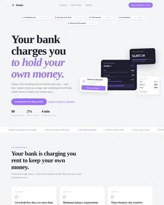 Millennial Banking Guide Landing Page Template