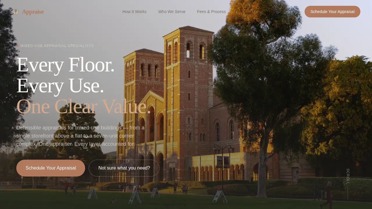 Mixed-Use Building Appraiser Landing Page Template