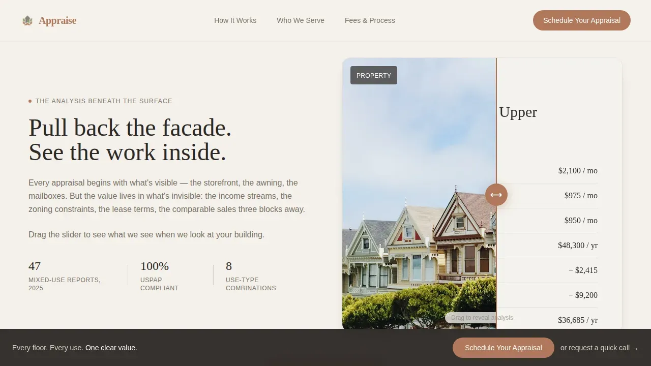 Mixed-Use Building Appraiser Landing Page Template