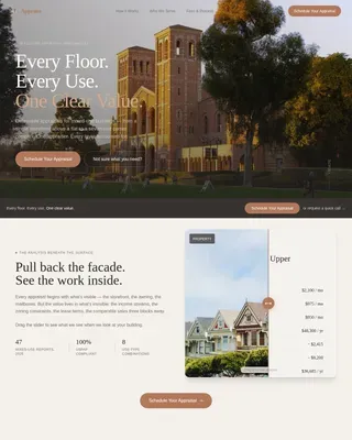 Mixed-Use Building Appraiser Landing Page Template