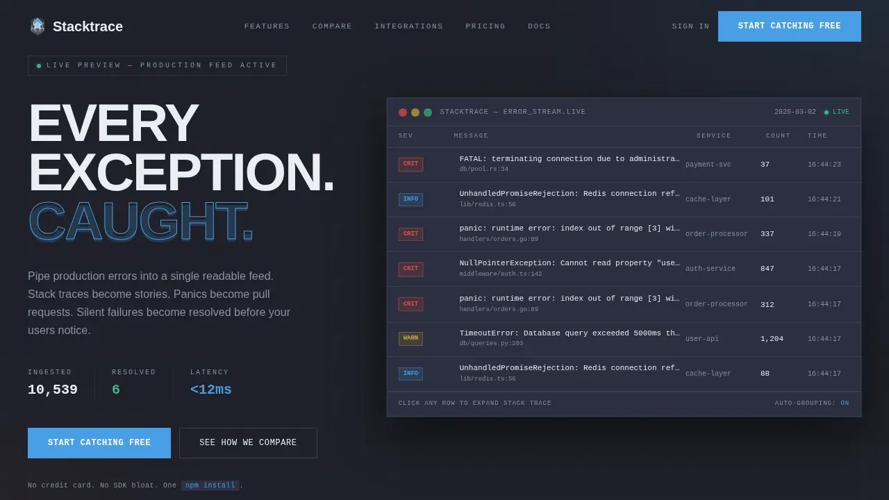 Premium Micro-SaaS & Developer Tools Comparison Website Template